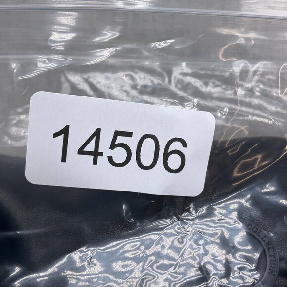 Adler Coat Women Medium Black Leather Logo Button Casual Everyday Jacket 90s VTG - Picture 12 of 12